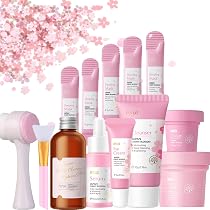 Hautpflegeset Für Frauen Mit Kirschblütenextrakt – 3-teilig (Essenz, Augencreme, Gesichtscreme)