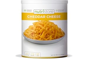 Nutristore Freeze Dried Cheddar Cheese Shredded | Premium Quality | Amazing Taste | Perfect for Camping | Survival Food