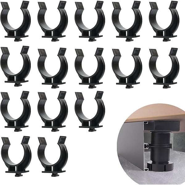 15 Clip Per Battiscopa In ABS Nero - Ganci Universali Per Mobili Da Cucina E Bagno - Foto 13