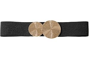 Gunsound Damen Elastische gürtel, 5 cm Breiter Stretch Gürtel Taillengürtel für Kleid Jeans Hosen