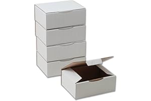 IPEA Scatole di Cartone Piatte Bianche 20 x 14 x 7,5 cm per Spedizioni, E-Commerce, Regali – 5 Pezzi – Made in Italy – Scatole Reattangolari Multiuso per Imballaggio Oggetti, Eventi, Feste, Natale