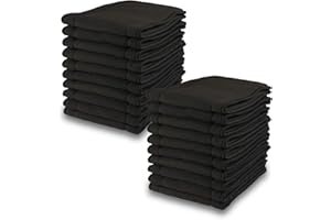 Littles & Bloomz, Reusable Cloth Nappy Inserts Booster, Charcoal, Pack of 20