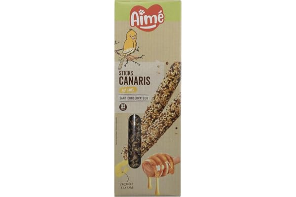 Aime Baguettes au Miel pour Canaris/Friandises pour Oiseaux/2 Baguettes Croustillantes