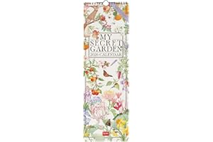 Legami - Calendario da Parete 2026, My Secret Garden, Calendario da Muro Piccolo, 12 Mesi e Planner Annuale, in Inglese, Spazio per Note, Segni Zodiacali, Festività Internazionali, 16 x 49 cm