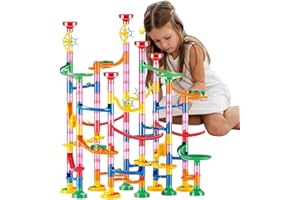 E-SMARTER Marble Run 133pcs, Marble Runs 103pcs Marble Race and 30 Marbles, Marble Run Games for Kids, Construction Toys for Kids 6+ Years Old Boys Girls, Christmas,Birthday Gift for Kids