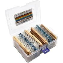 Produktbild von BATINO Widerstandssortiment – 2600 Stück, 130 Werte, 1Ω–3MΩ, 1/4W, Mit Box Für Elektronik-Projekte