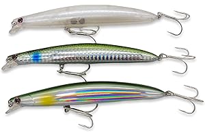 momolures - Señuelos de lubina 125F 125 mm 20 g flotante Minnow Hound estilo señuelo de pesca de mar