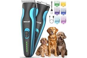 oneisall Maquina Cortar pelo Perros 2 en 1, Cortapelos Perros y gatos profesional, Maquina pelar Perros para cuerpo, patas, ojos, orejas y cara