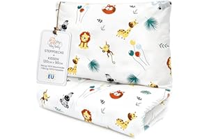 Totsy Baby Trapunta per bambino cotone 90x120 - piumono culla neonato set Imbottitura per piumone 90 x 120 cm con cuscino 40 x 60 cm per ragazzi e ragazze Oeko-Tex Safari