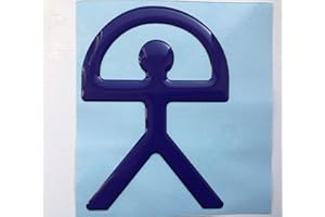 SCOOBY DESIGNS 'INDALO MAN' CHROME SELF ADHESIVE CAR DOMED BADGE EMBLEM BOOT BONNET DASHBOARD (BLUE)