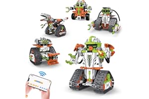 nmoiww télécommande Robot Blocs de Construction Jouets Enfants compatibles avec Lego Technologie de déformation garçons Filles Mode ingénierie Voiture (Jaune-Vert)