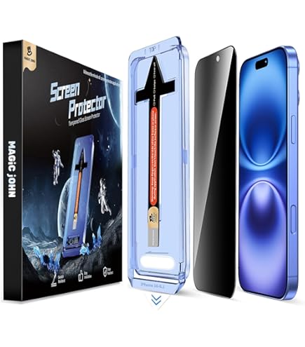 MAGIC JOHN Per iPhone 16 per aggiornamento pellicola protettiva (6,1 pollici), a
