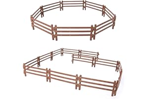 YeahBoom 40 sztuk akcesoria do ogrodzenia z bramą, wejście do ogrodzenia, padoku tarczowego, konie zabawki, ogrodzenie rolnicze, tworzywo sztuczne hodowla rolnicze, Paddock Scuderia