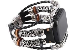 KONAFEI Kompatibel für Apple Watch Armband 46mm 45mm 44mm 42mm 41mm 40mm 38mm 49mm Klassische Leder Ersatzband Armbänder mit Edelstahl-Verschluss für iWatch Series 10/9/8/7/SE/6/5/4/3/2/1/Ultra