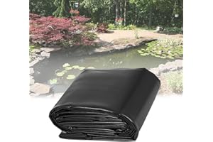 MMCUBE Schwarz HDPE-Teichfolie 2x3m 3.5x6m 5x5m 6x8m 7.5x10m 10x10m 12x15m, UV- und witterungsbeständig, Schwimmteich Folie Gartenteich Teichplane Membran für Teichbau, Garten- und Teichzubehör ( Color : 0.1