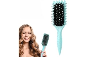 Maxmana Secret Curl Defining Brush, Curly Hair Brush Styling Brush for Detangling, Combing,Shaping and Defining Curls For Women and Men Less Pulling,Reduce Pulling and Curl Separation (Green)