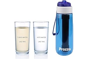 AVENTURE ET CULTURE Prozzo Filtre d’Eau Personnel pour la Randonnée, Le Camping, Le Voyage, Les Sports en Plein Air, en Situation d’Urgence, Enlève Bactéries et Protozoaires