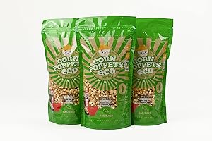 Corn Poppets | Grains de maïs pour Pop Corn sucrés et salés | Popcorn bons pour la santé, 100% naturel (ECO, 500 g (Lot de 3))