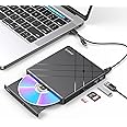 ORICO External DVD CD Drive USB 3.0 Type-C CD Burner Portable CD/DVD +/-RW Drive/DVD Player with USB Ports and TF/SD Card Slots Compatible with Laptop Windows Linux OS Mac