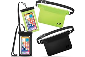 Nordlight Marsupio impermeabile e borsa a vita IPX8-2 pezzi | Borsa da spiaggia impermeabile con cinghia regolabile | Protezione per cellulare, denaro. | Borsa impermeabile per spiaggia