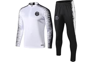 Kobzio Paris Chándales De Fútbol para Hombre, chándal de entrenamiento de fútbol para club de fútbol Europa Paris El Nuevo chándal de manga larga para adultos niño Primavera Y Otoño Traje