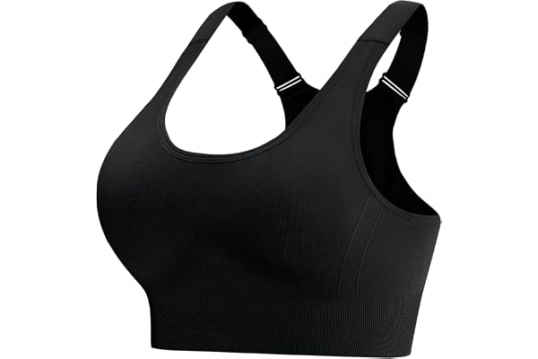 Aseniza sport-BH dam push up sport bh justerbar sportbehå med breda remmar starkt grepp utan bygel korsad rygg vadderad fitness löpning jogging yoga bh