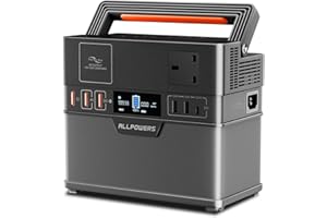 ALLPOWERS Portable Generator 288Wh Power Station Emergency Power Supply with DC/AC Inverter, PD Technology, Wireless Output, Charged by Solar Panel/Wall Outlet for Camping