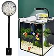Spectrum Nano N6 Multicolor Aquarium LED Light, 2.5 W High-Brightness Clip-On, WRGB Multicolor Modes, 360° Flexible Arm, Fit for Small & Tank & Fish Bowls (Black)