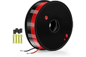 Filo Silicone 10AWG-THUN-CT 5,26mm²cavo elettrico [3 metri nero e 3 metri rosso], Fili elettrici in Rame Stagnato a Trefoli, Resistente alle Alte Temperature per Auto RC e Drone.