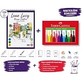 Lona Lucy A4 Spiralli Resim Defteri 50 Yaprak + 12&rsquo;li Pastel Boya Hediyeli | Boya Kalemi Seti, Sulu Boya Seti, Pastel Boya Se