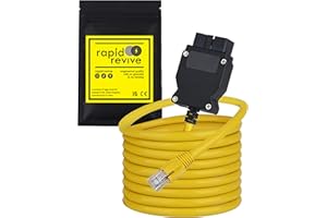 Rapid Revive – OBD To Ethernet Cable Compatible With BMW F-Series M3 M4 OBD2 ENET E-SYS ICOM ISTA-D RJ45 Diagnostic Tool Interface Adapter F Coding 2m Lead