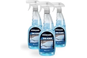 CARSHARK Fast Acting De-icer 3 x 750ml for Car Windows, Door Locks, Latches, Headlights