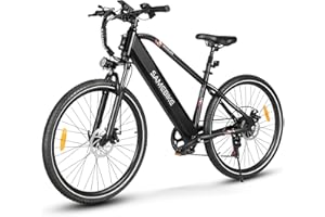 SAMEBIKE Bicicletta Elettrica per Adulti 26'' Bici Elettrica con Pedalata Assistita,City E-bike Unisex Adulto,Batteria Rimovibile 36V15AH,Bici Elettriche per 7 Velocità Uomo/Donna