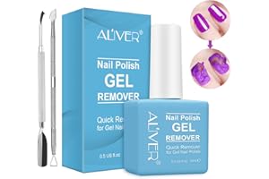 VXHDAG Nail Polish Remover (15ML), rimuove lo smalto professionale in 3-5 minuti per unghie naturali, in gel, scolpite, senza danneggiarle con 1 PCS Cuticle Nipper + 1 PCS Nail Polish Scraper, blu