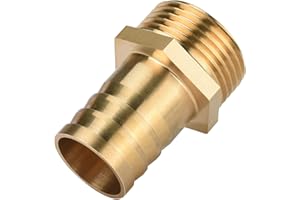 oumuik Schlauchtülle,Verschraubung 1" AG x 1" Tülle, Messing, Dieselschlauch Verbindung