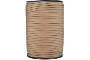 DILWE Parachute Cord, 550 Reflective Multiple Colors 9 Strand Core 100m Paracord Ropes for Survival Camping Climbing(Khaki)