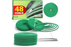 LASENTEUR Citronella Coils Citronella Incense for Home Kitchen Bars Office Outdoors Garden Patio Camping - 48 Coils