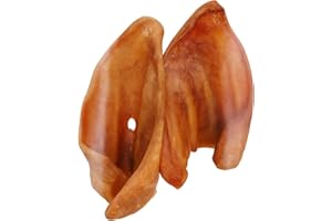 HUNGRY PETS Pig Ears, Natural Dog Treat (2 Pack)