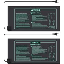2 Tappetini Riscaldanti Per Piante E Animali - 21W, 25x52.5 Cm, Temperatura Fino A 40°C, Impermeabili IP67, Per Semenzai, Terrari, Rettili
