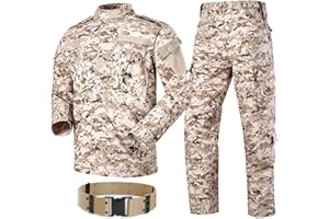 HANSTRONG GEAR Military Tactical Mens Hunting Combat BDU Uniform Suit Shirt & Pants with Belt