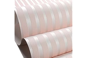Trafagala Pink Striped Wallpaper Home Decoration Modern Minimalist Vertical Striped Non-Woven Wallpaper for Walls Nursery Girls Bedroom Living Room TV Background