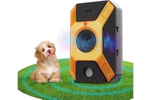 LEMENG Outdoor Antibell für Hunde,Ultraschall Hunde Anti Bellen Gerät,3 Einstellbare Frequenz Automatisches Anti Bellen Gerät,Wiederaufladbares Antibell für Kleine Mittel Große Hunde,Sicher Hundebellen