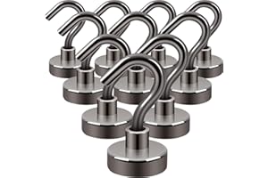 Neosmuk Magnethaken, 10kg Hochleistungs-Erdmagnete mit Haken, extra starker Cruise-Haken zum Aufhängen(Pistole schwarz, 10er-Pack)