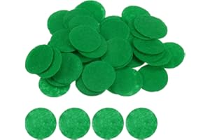sourcing map 100pcs Rond Feutre Cercles, 25mm 1" Artisanat Feutre Tampons Non-Tissé Tissu Tampon pour Bricolage Couture Artisanat Coupe Projets Artisanat Finition, Vert