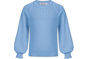 GRACE KARIN Mädchen Pullover Langarm Rundhalsausschnitt lässiger Pullover