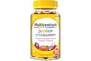 Multicentrum Vitagummy Integratore Alimentare di Vitamine e Minerali Formulato per Bambini 3+, con Vitamina D e Iodio, Gusto Frutta Mista, 60 Caramelle Gommose