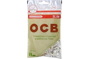 CHILLHOUSE 120x Filtres 100% BIO pour Feuilles à Rouler OCB Slim (6mm)