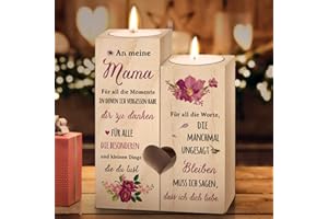 NIYEWSOR Muttertagsgeschenke für Mama, Personalisierte Geschenke für Mama Kerzenständer, Mutter Geschenk, Geschenk Zum Muttertag Kerze