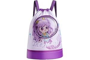 ‎VOICI ET VOILA Schwimmtasche Mädchen Turnbeutel Schwimmtasche Kinder mit Nassfach Sporttasche Mädchen Rucksack mit Nassfach schwimmtasche Wasserdichter Mädchen