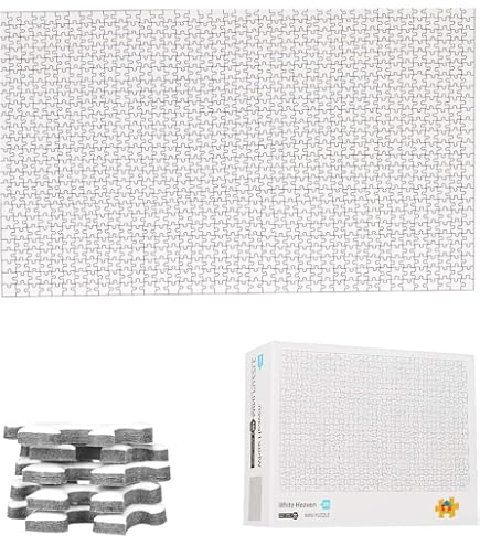Puzzle Folia 48 Pezzi In Cartone Resistente - Formato A4 Bianco Da Colorare E Personalizzare, Ideale Per Bambini E Creativi - 3